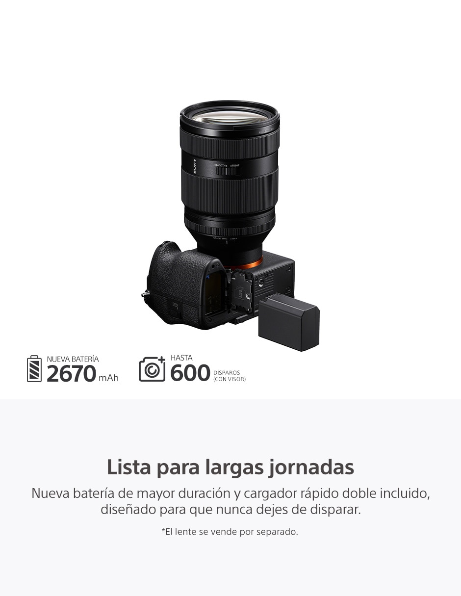 Camara sin espejo Alpha 7R VI con lente E-Mount 6