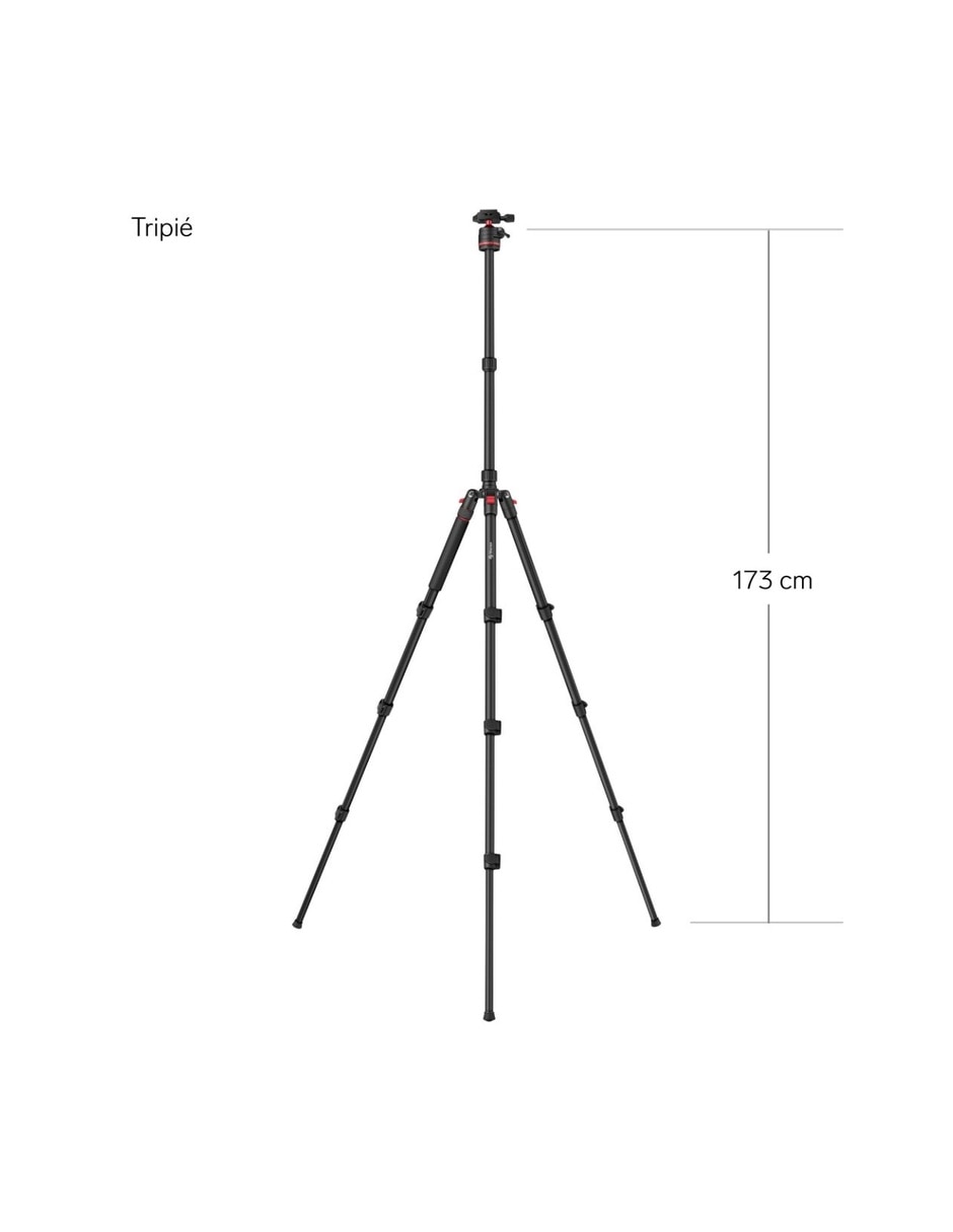 Tripie Mov-046 de aluminio para cámaras y celulares 7