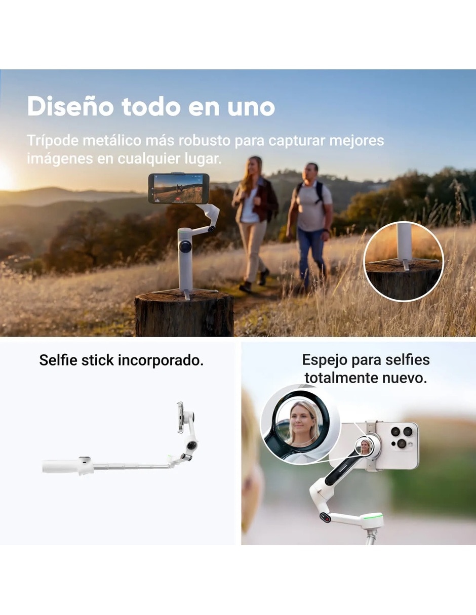 Estabilizador Insta360 Flow 2 Pro Standard Bundle para smartphone